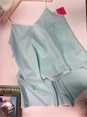 kate spade Light Blue Polka Dot Cami & Short Pajama Set